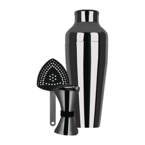 Zanzi Cocktail Set Gunmetal - 3 pack