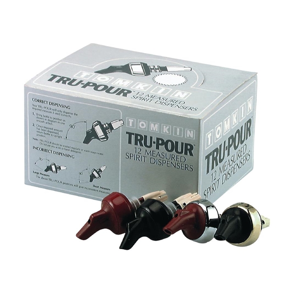 Tru-Pour Black Spirit Dispenser - 15ml (12 Pack)