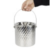 Olympia Geo Double Wall Ice Bucket Stainless Steel 1950ml
