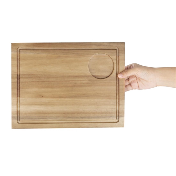 Olympia Acacia Steak Board 310x240mm With 70mm Recess