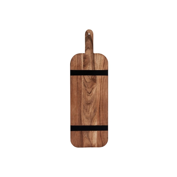 Chef Inox Serve Paddle Board With Black Inlay Acacia - 560x180x15mm