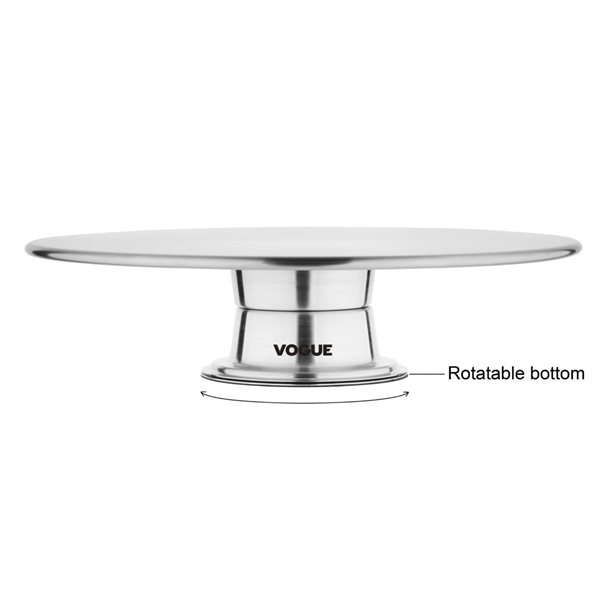 Vogue St/St Rotating Cake Stand 30cm