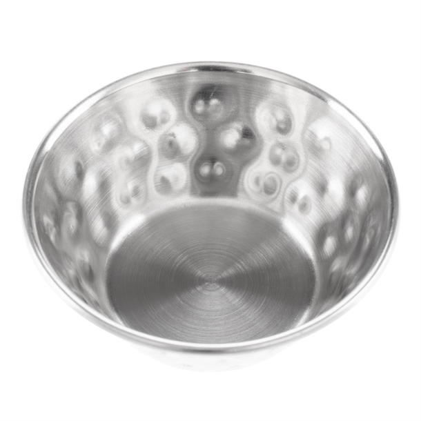 Olympia Hammered Stainless Steel Sauce Cups 45ml (12 Pack)