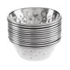 Olympia Hammered Stainless Steel Sauce Cups 45ml (12 Pack)