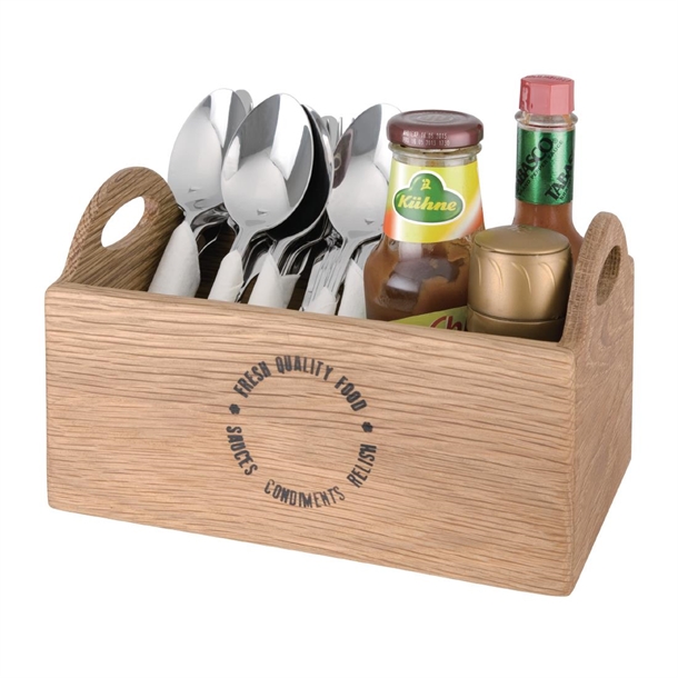Olympia Oak Printed Table Caddy 230mm