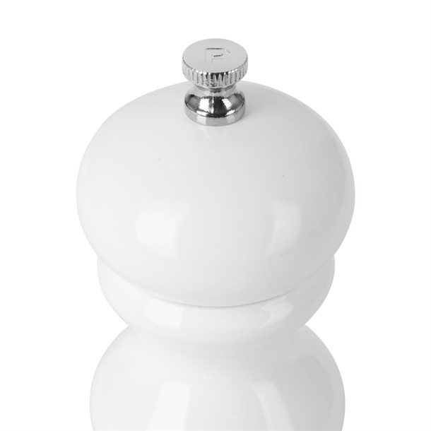 Olympia Salt Or Pepper Grinder White Hevea Wood - 125mm