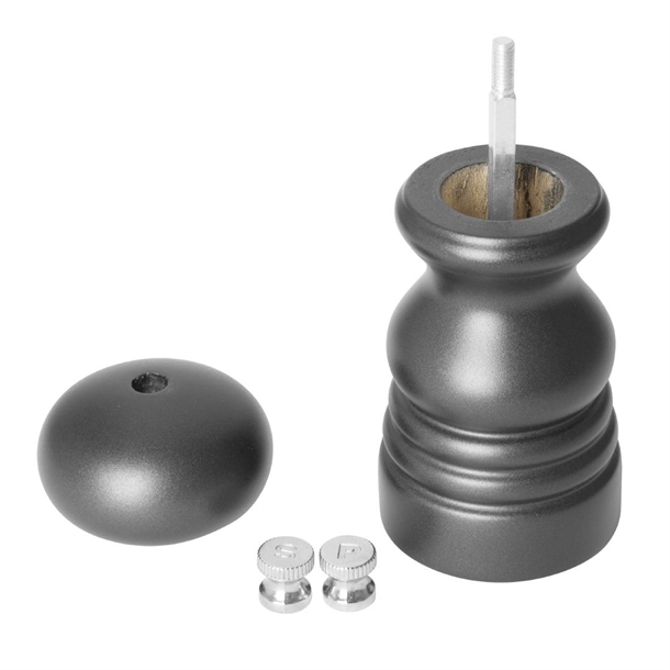 Olympia Salt Or Pepper Grinder Grey Hevea Wood - 125mm