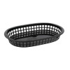 Olympia Oval Polypropylene Food Basket Black (6 Pack)