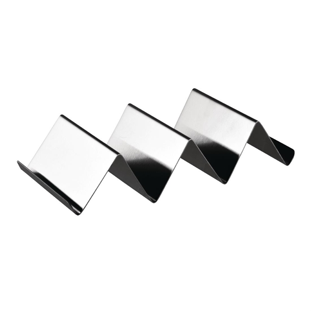 Cavalier Reversible Taco Stand for 2 or 3 Tacos in Stainless Steel