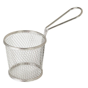 Moda Brooklyn Round Food Baskets Stainless Steel 80mm (6 Pack)