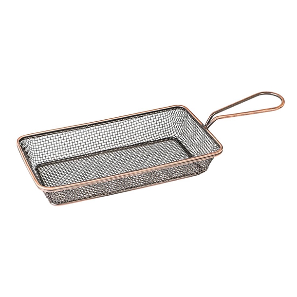 Moda Brooklyn Rectangular Food Baskets Antique Copper 190mm (6 Pack)