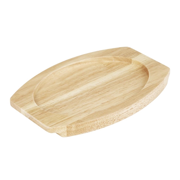 Olympia Hevea Board for Cast Iron Oval Eared Dish 260x165mm (FW817)