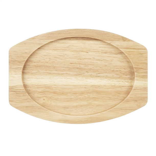Olympia Hevea Board for Cast Iron Oval Eared Dish 260x165mm (FW817)
