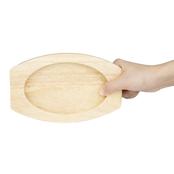 Olympia Hevea Board for Cast Iron Oval Eared Dish 210x120mm (FW819)