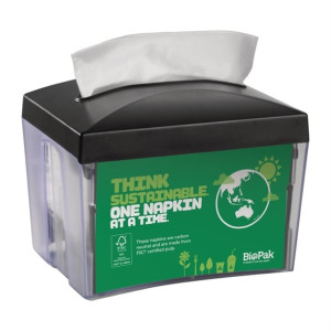 BioPak BioDispenser Tabletop Paper Napkin Dispenser