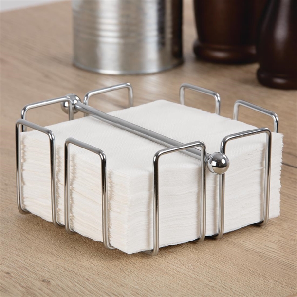 Olympia Cocktail Napkin Holder with Weight 140x140mm