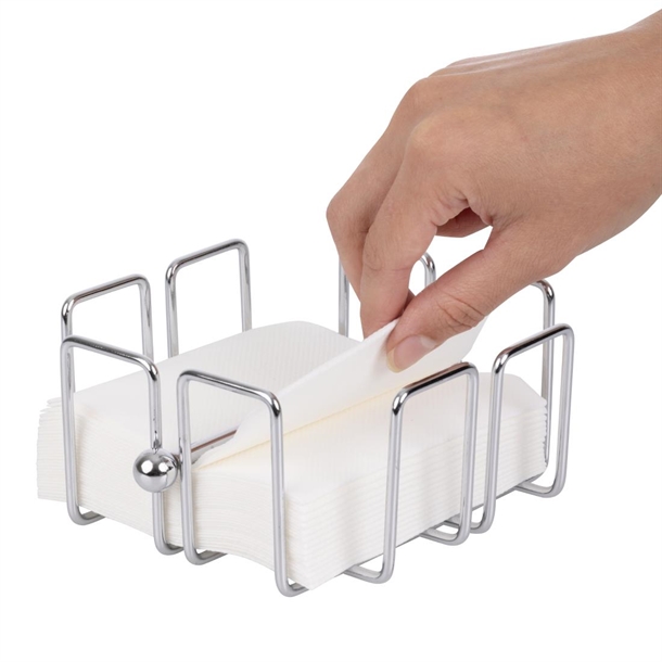 Olympia Cocktail Napkin Holder with Weight 140x140mm