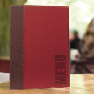 Securit Contemporary Menu Cover A4 Red