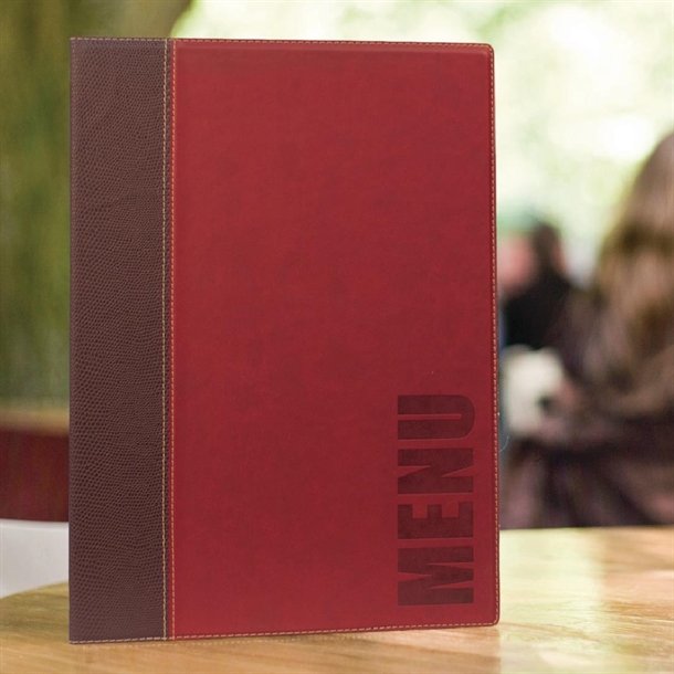 Securit Contemporary Menu Cover A4 Red