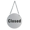 Vogue Stainless Steel Open & Closed Door Sign
