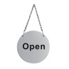 Vogue Stainless Steel Open & Closed Door Sign
