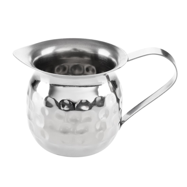 Olympia Hammered Stainless Steel Mini Milk Jug 78ml (6 Pack)