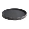 Olympia Kristallon Plastic Round Anti-Slip Bar Tray large
