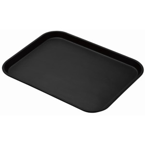 Cambro Treadlite Rectangular Non-Slip Tray - Black - 457x355mm
