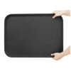 Olympia Kristallon Anti-Slip Fibreglass Rectangular Tray Black - 405x560mm