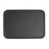 Olympia Kristallon Anti-Slip Fibreglass Rectangular Tray Black - 455x655mm