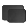Olympia Kristallon Anti-Slip Fibreglass Rectangular Tray Black - 455x655mm