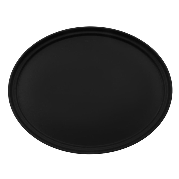 Cambro Camtread Non-Slip Oval Tray - Black - 560x685mm