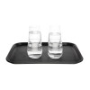 Olympia Kristallon Polypropylene Rectangular Non-Slip Tray Black 410mm