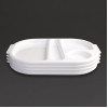 Olympia Kristallon Polycarbonate Compartment Food Trays White 375mm (10 Pack)