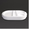 Olympia Kristallon Polycarbonate Compartment Food Trays White 322mm (10 Pack)