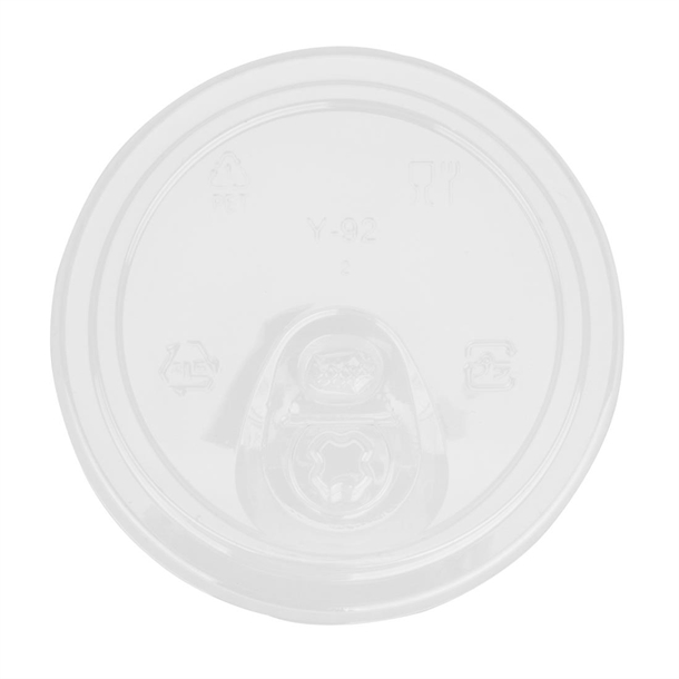 Fiesta Recyclable rPET Strawless Lids for 340/454/568ml Cups (400 Pack)