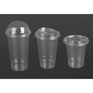 Fiesta Recyclable rPET Strawless Lids for 340/454/568ml Cups (400 Pack)