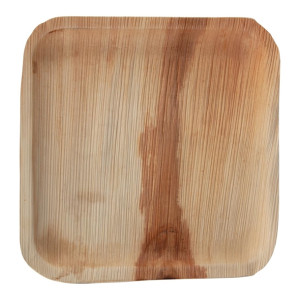 Fiesta Compostable Palm Leaf Plates Square 250mm (100 Pack)
