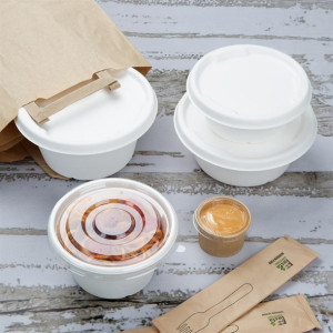 Fiesta Compostable Bagasse Bowl Base 500ml (50 Pack)