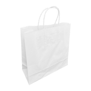 Fiesta Recyclable Twist Handle White Paper Bags Small (250 Pack)