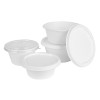 Fiesta Compostable Bagasse Lids for 400/500ml Bowl Bases (50 Pack)