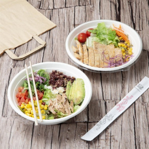 Fiesta Recyclable PET Lids for Poke Bowl Bases 710/946ml (50 Pack)