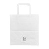 Fiesta Recyclable Flat Handle White Paper Bags Medium (250 Pack)