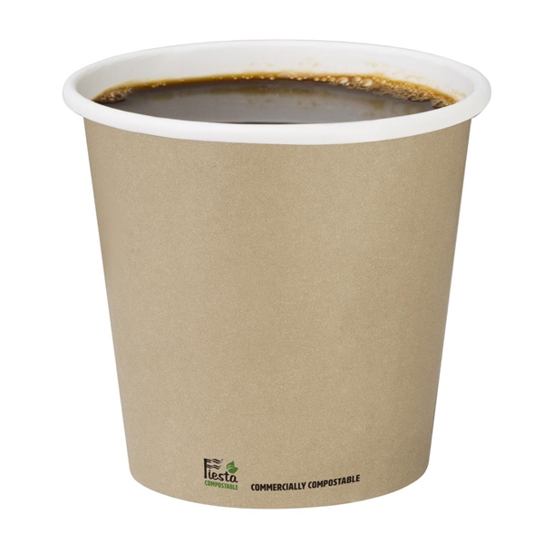 Fiesta Compostable Espresso Cups Single Wall 114ml (50 Pack)