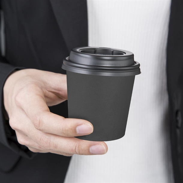 Fiesta Compostable Hot Cups Single Wall Black 177ml (1000 Pack)