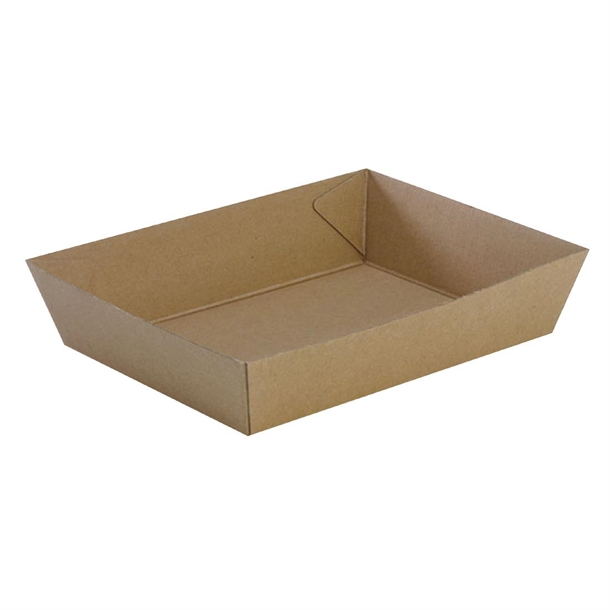 BioPak BioBoard Kraft Paper Food Trays 180 x 134mm (250 Pack)