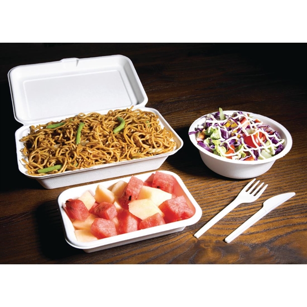 Fiesta Green Compostable Hinged Container 64x161x248mm (250 Pack)