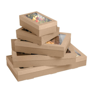 BioPak BioBoard PLA Window Lid for Catering Tray Bases Extra Large (50 Pack)