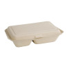 Fiesta Compostable Bagasse Food 2 Compartment Container Natural 253mm (200 Pack)