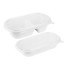 Fiesta Compostable Bagasse Oval 2-Compartment Container - 900ml (100 pack)